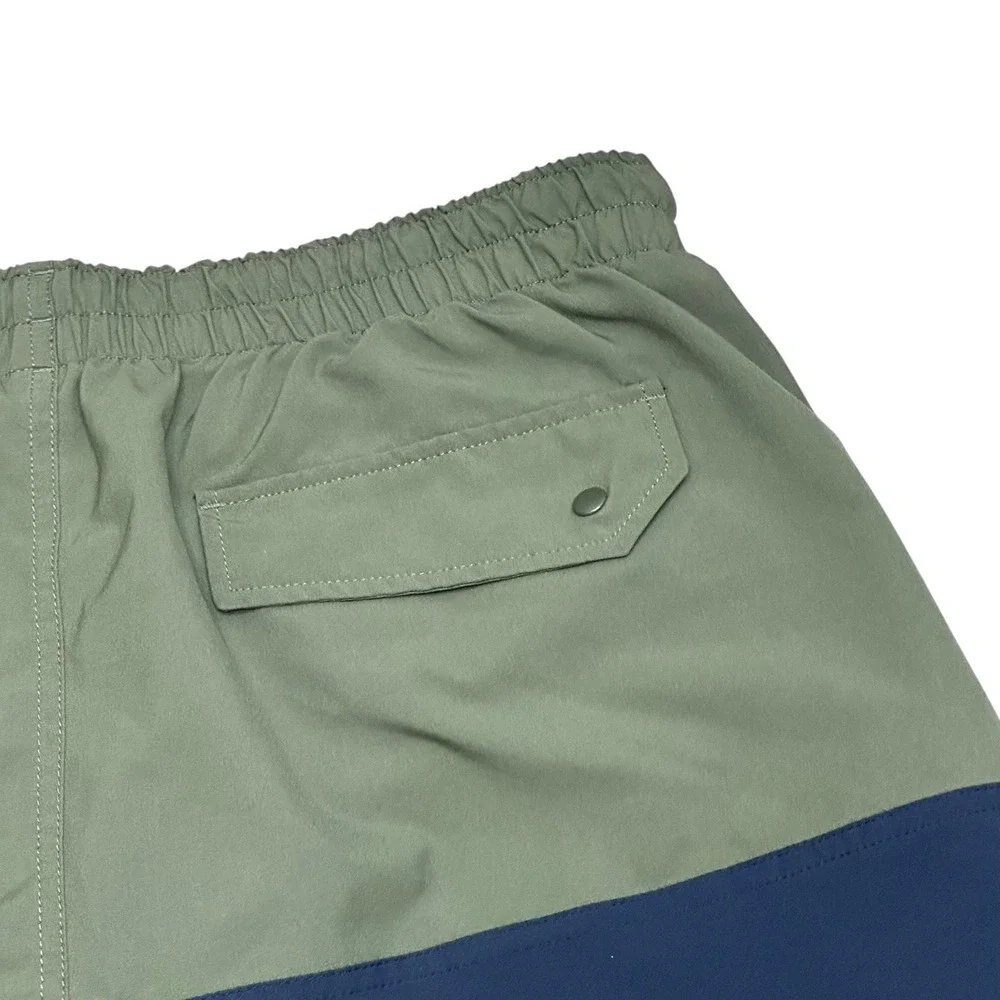 Duluth Trading Co Swim Trunks Mens Size Large Colorblock Pockets Mesh Lined
